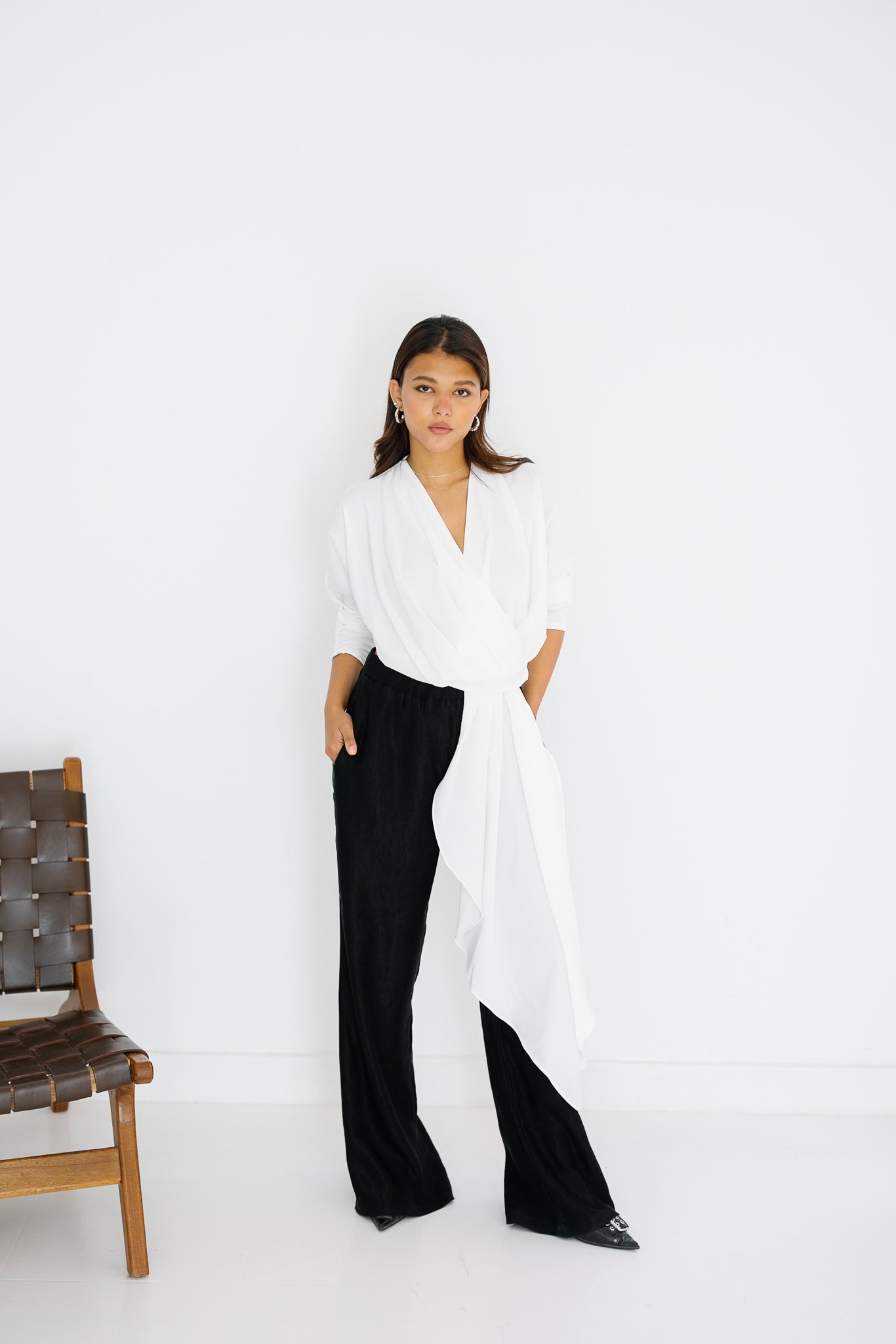 The Flow & Fold Blouse - White