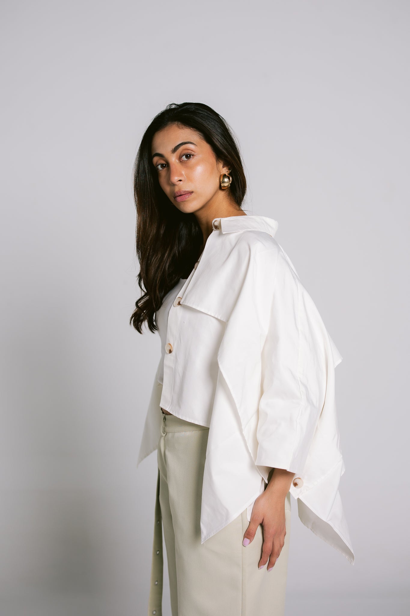 Cape Shirt - White