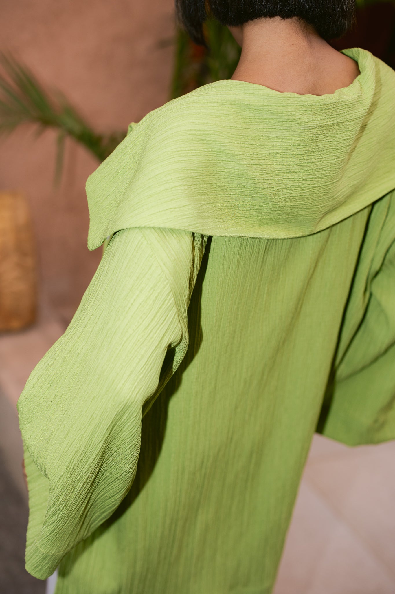 Waffle Knit Shirt - Apple Green