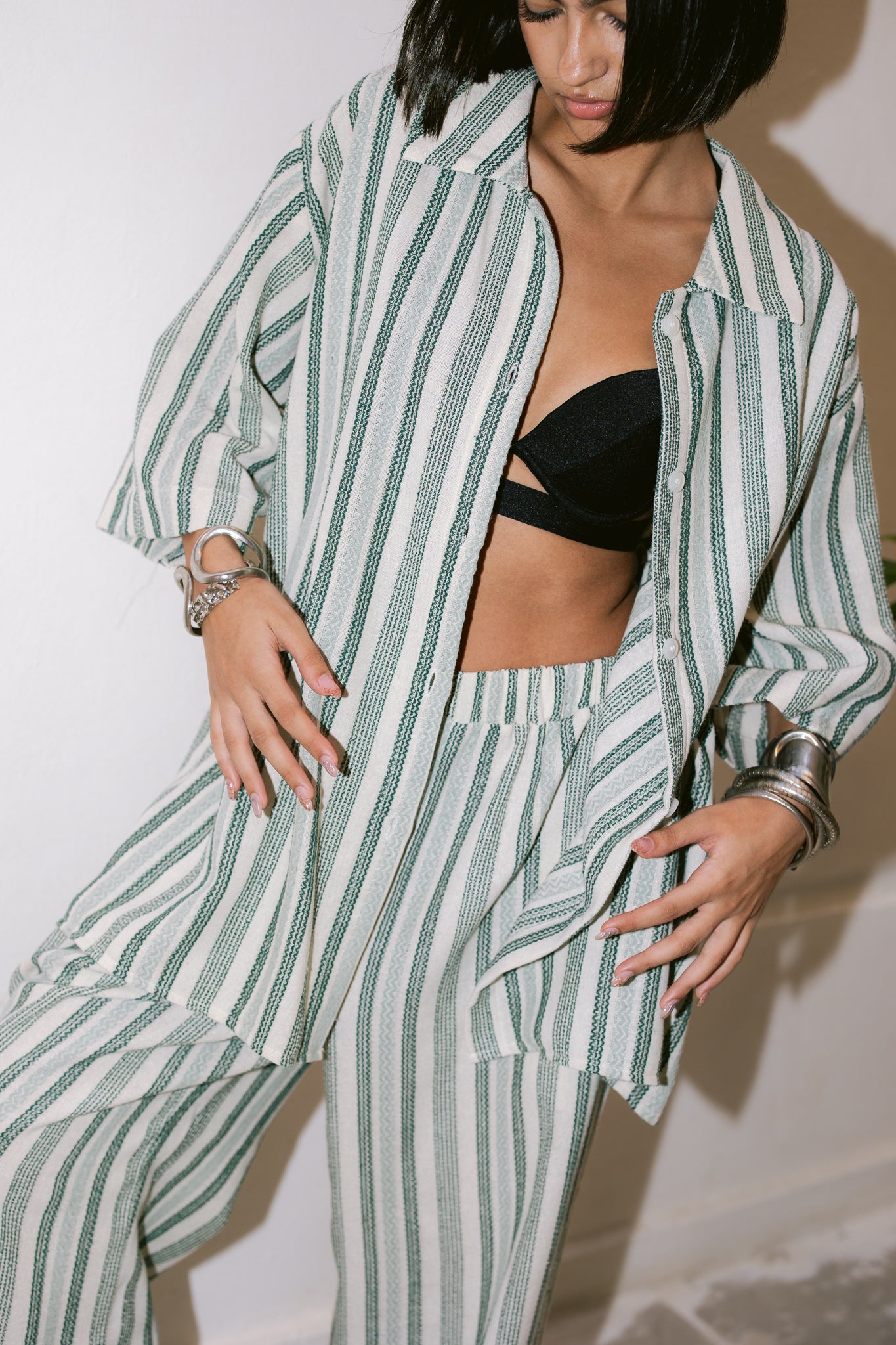Striped Shirt -Green