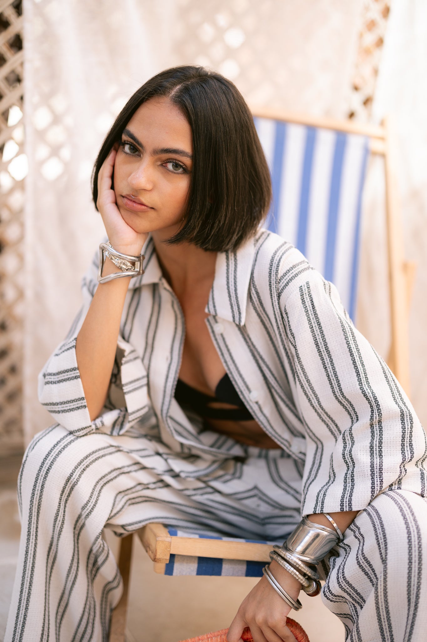 Striped Shirt - Dark Gray