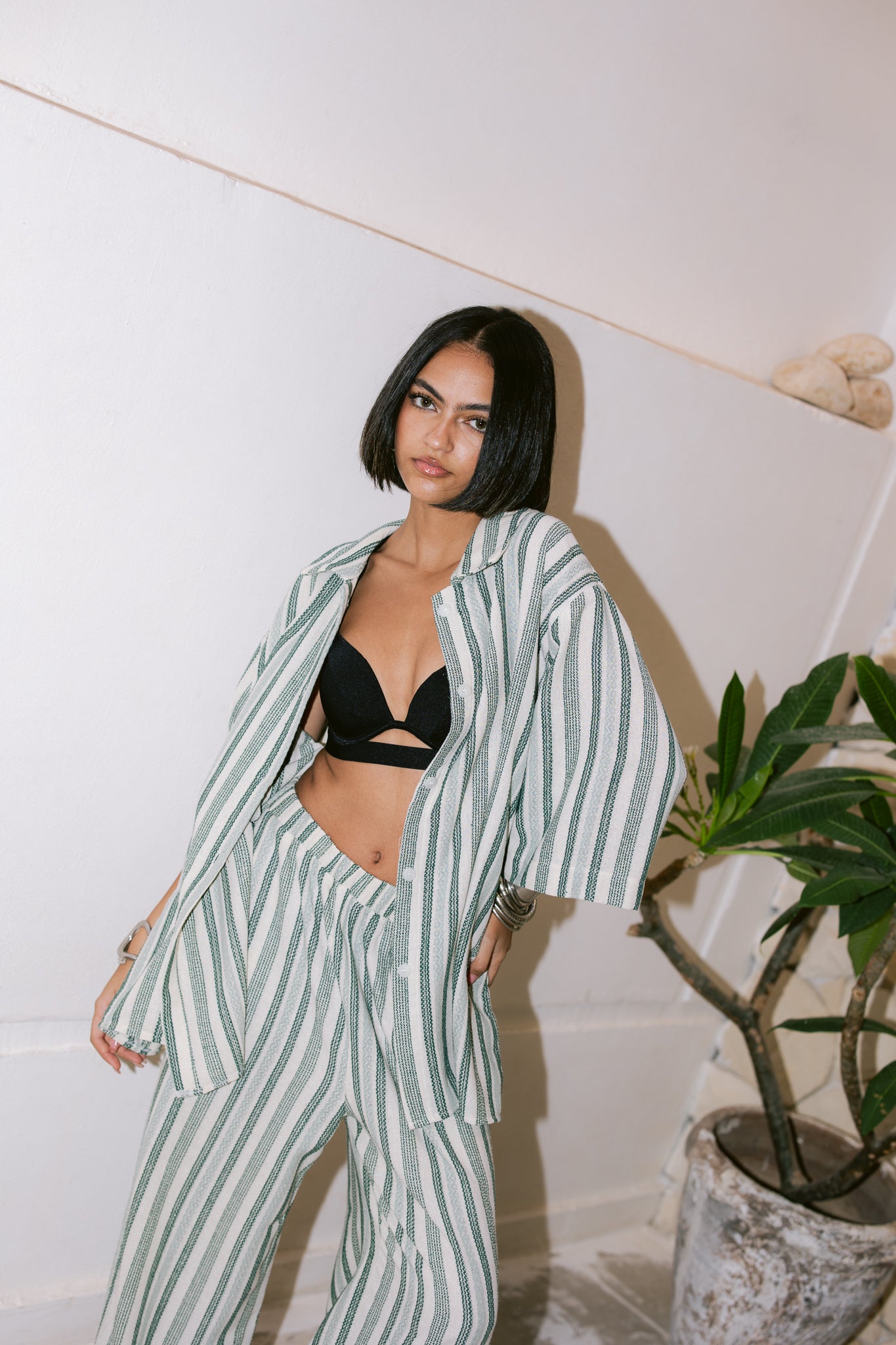 Striped Shirt -Green