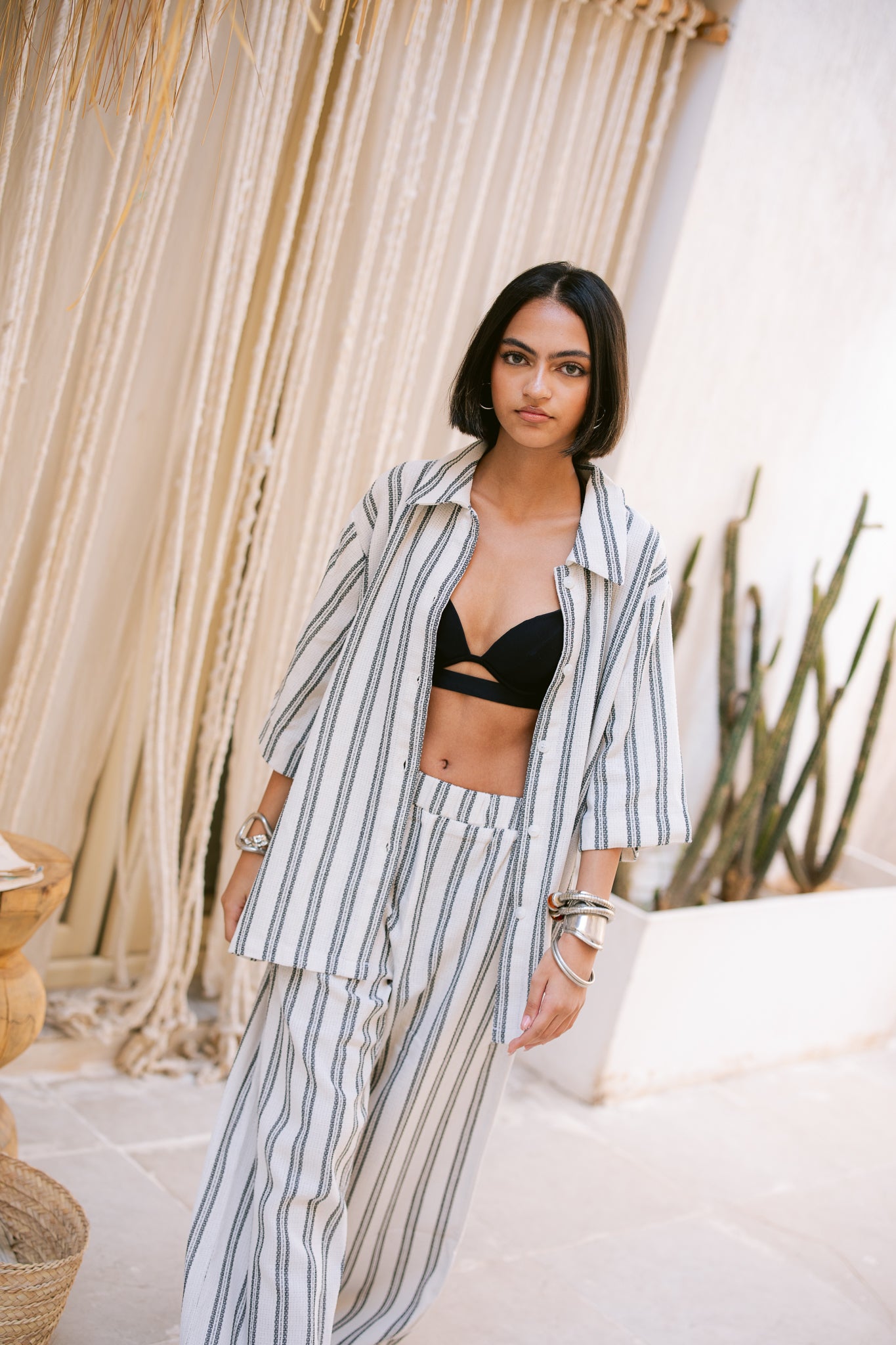 Striped Shirt - Dark Gray