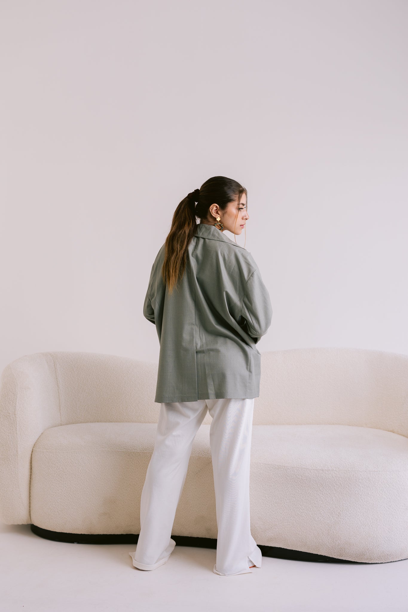Oversized Blazer - Olive