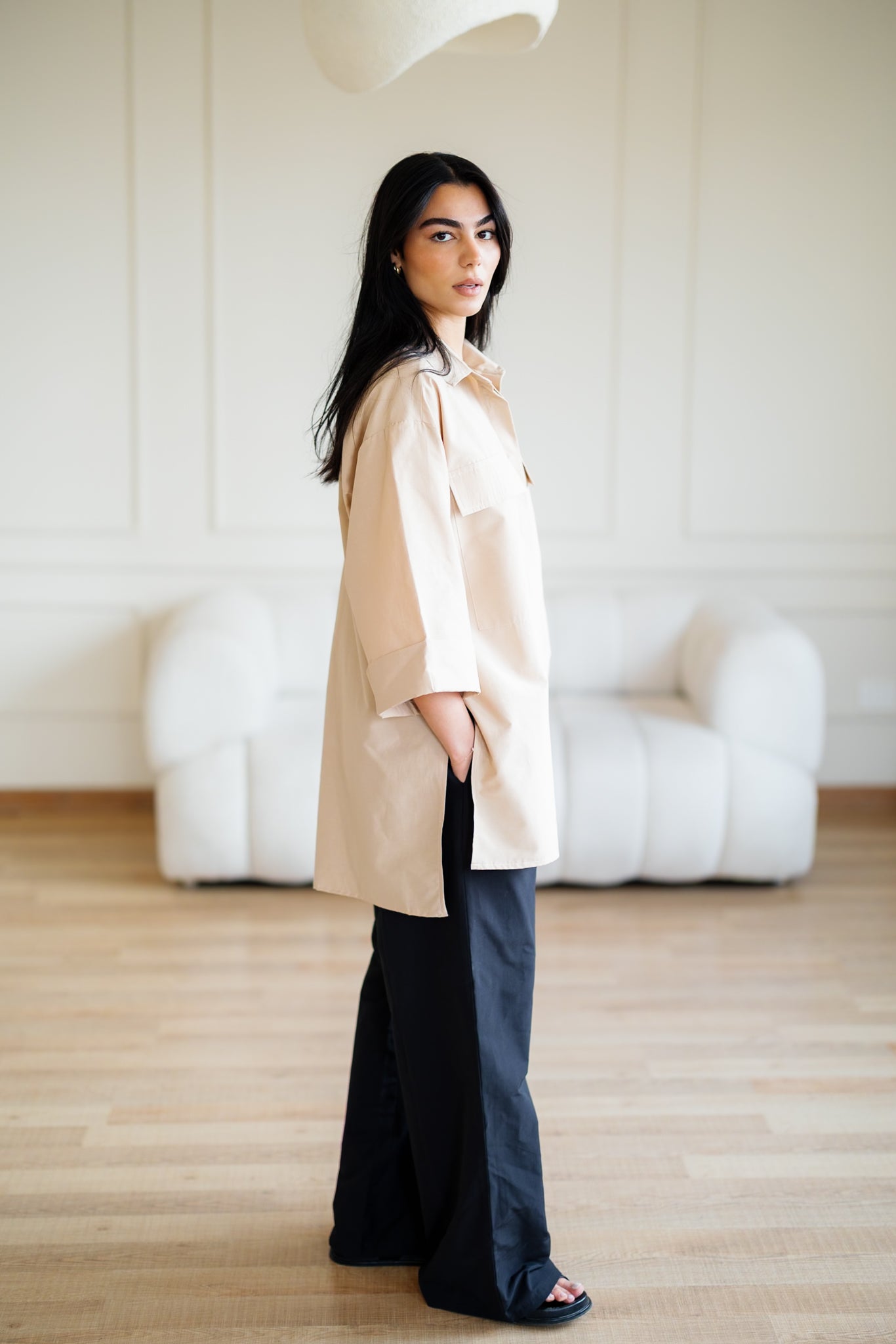 The Divide Shirt - Beige