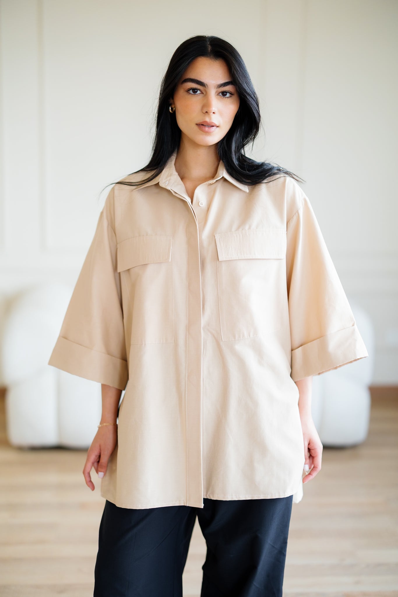 The Divide Shirt - Beige