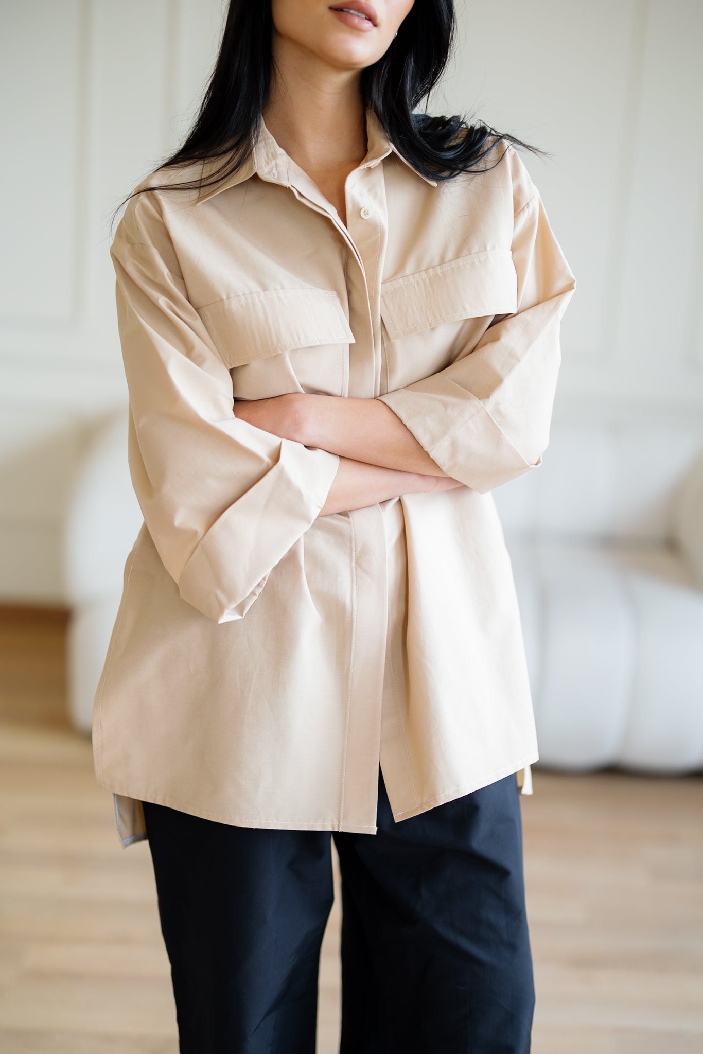 The Divide Shirt - Beige