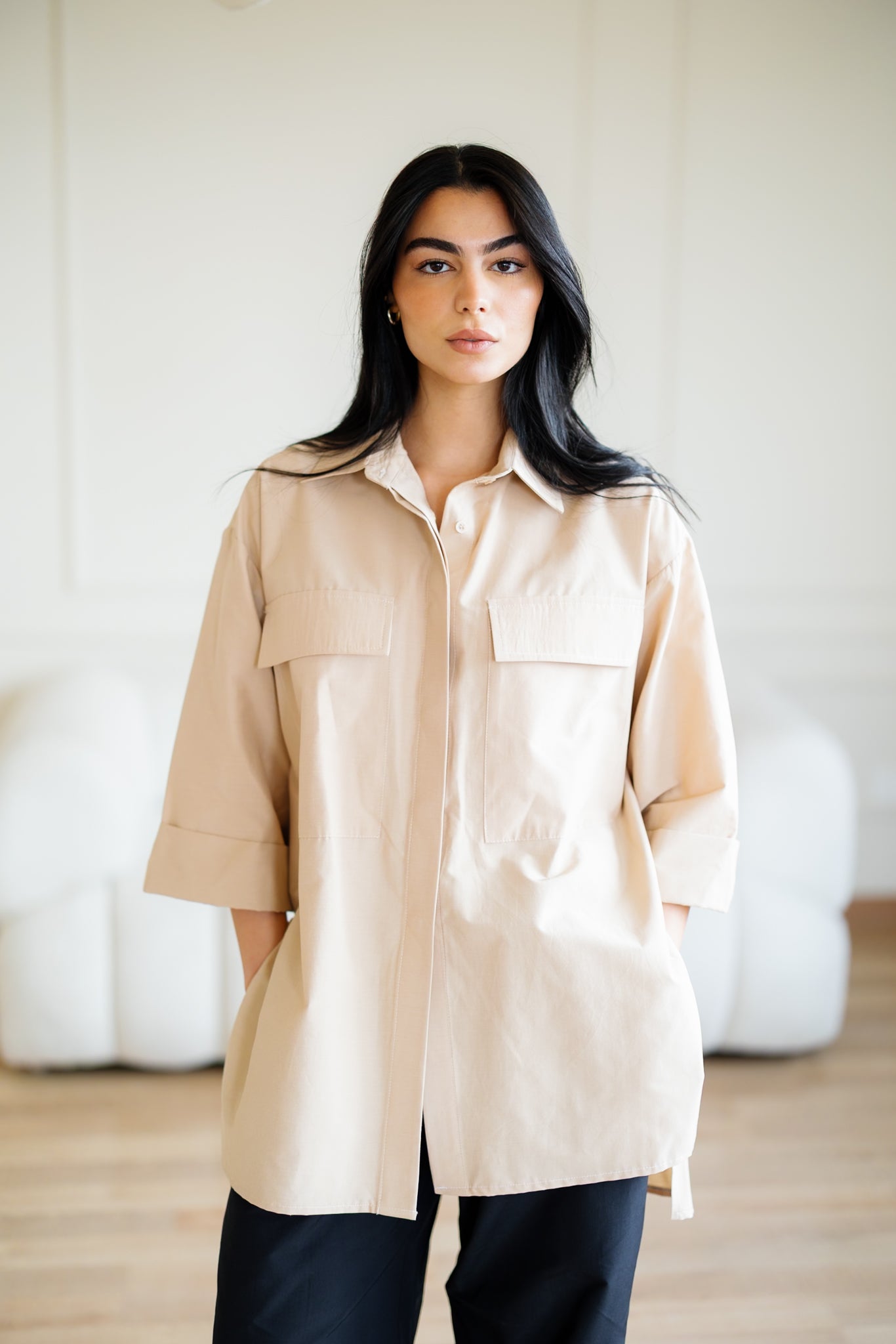 The Divide Shirt - Beige