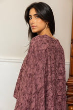 Wild Weave Poncho - Ruby
