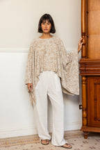 Wild Weave Poncho - Beige