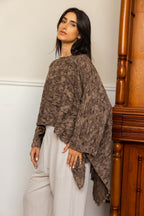(Pre - Order) Wild Weave Poncho - Brown