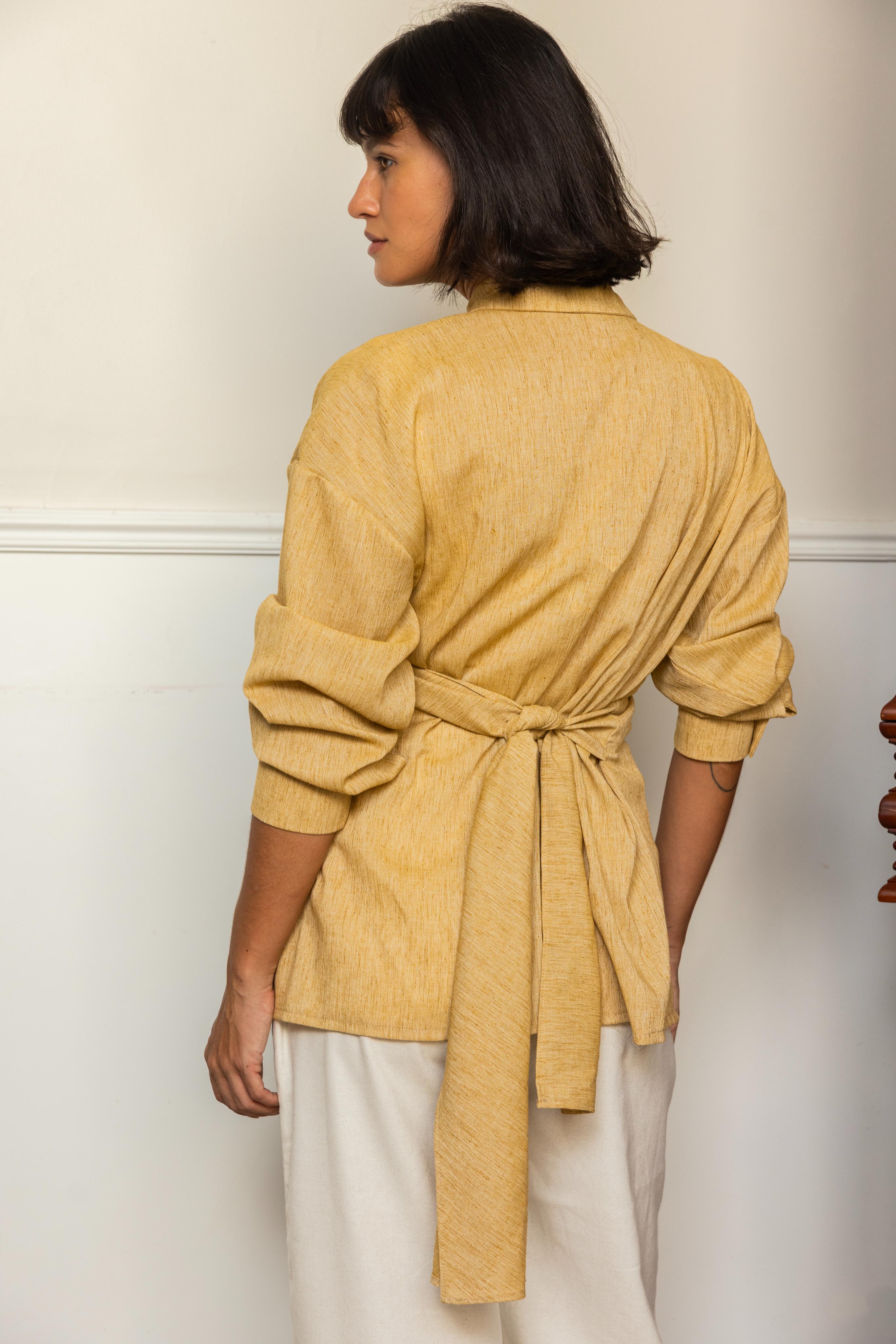 Drape Shirt - Butter Yellow