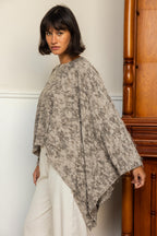 Wild Weave Poncho - Light Gray