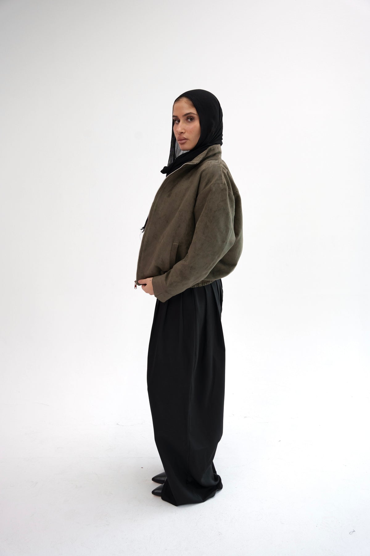 The Mode Bomber Jacket - Olive