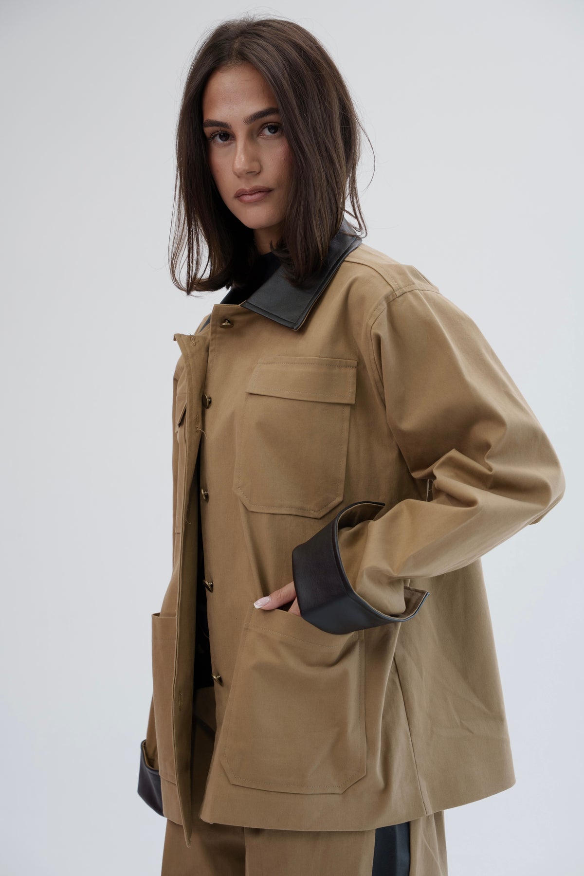 The Contrast Jacket - Camel
