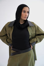 The Contrast Jacket - Army