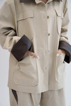 The Contrast Jacket - Beige