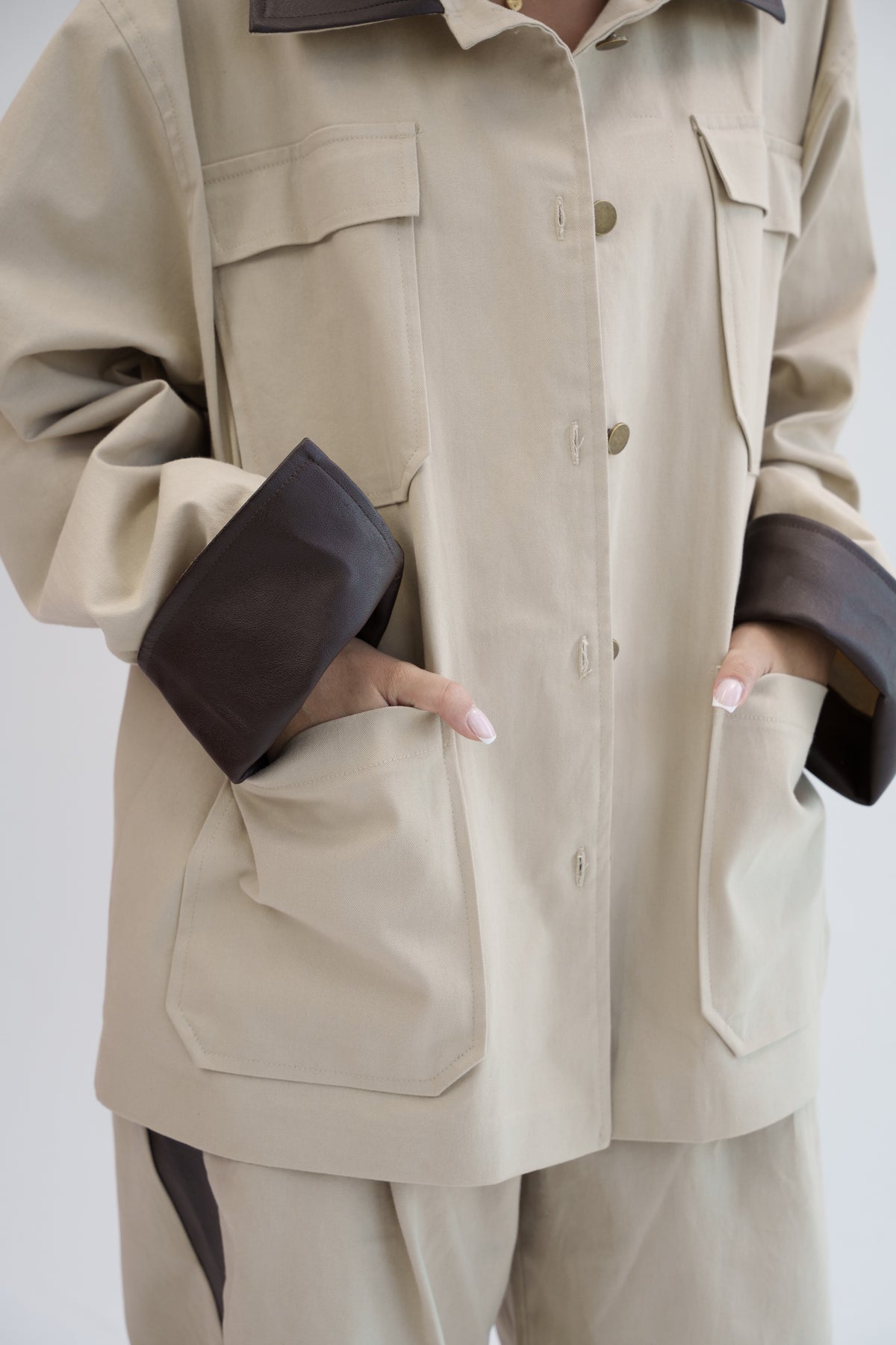 The Contrast Jacket - Beige