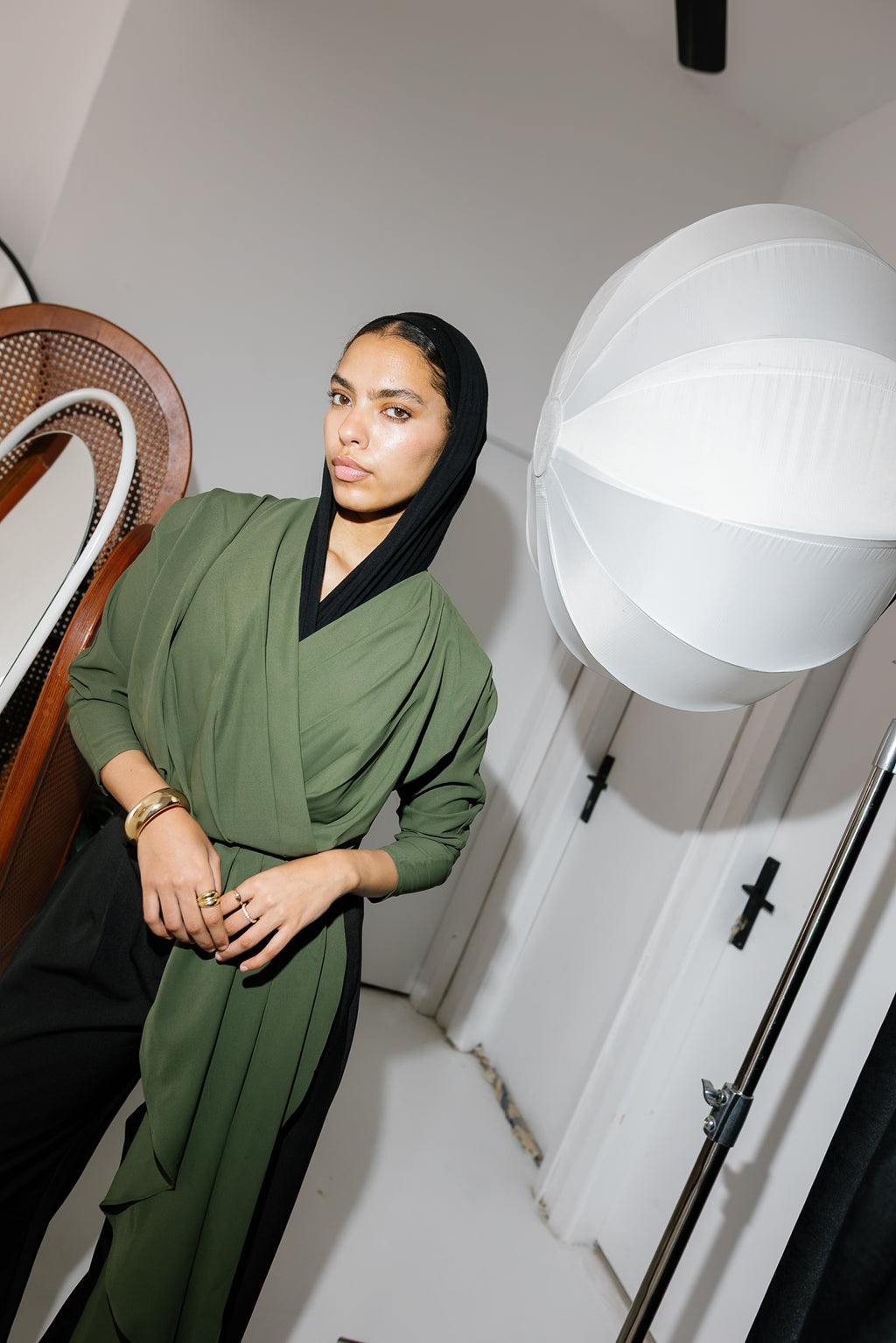 The Flow & Fold Blouse - Olive