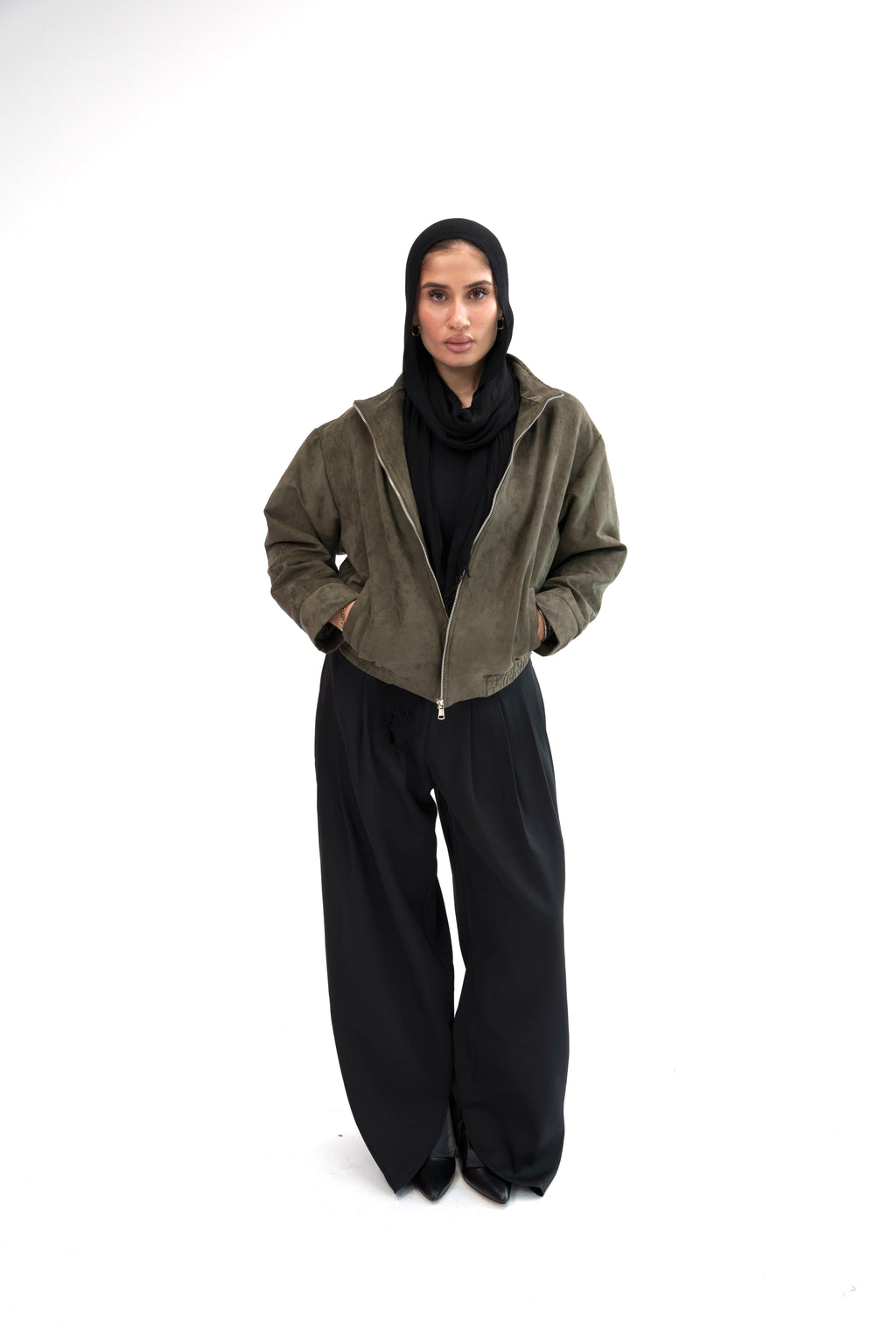 The Mode Bomber Jacket - Olive