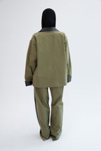 The Contrast Jacket - Army