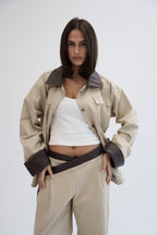 The Contrast Jacket - Beige
