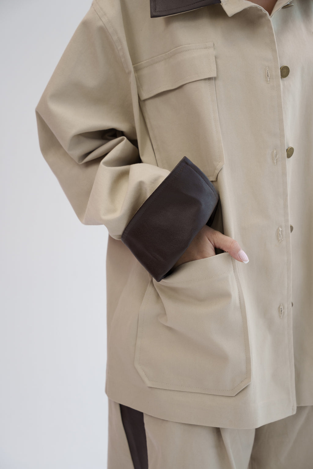 The Contrast Jacket - Beige