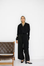 The Flow & Fold Blouse - Black