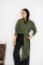 The Flow & Fold Blouse - Olive