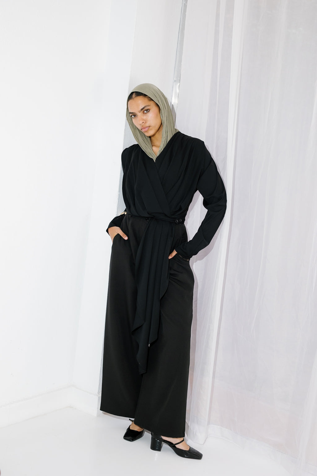 The Flow & Fold Blouse - Black