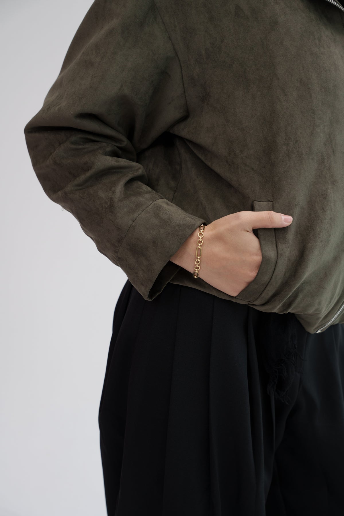 The Mode Bomber Jacket - Olive