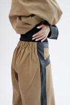 The Contrast Pants - Camel