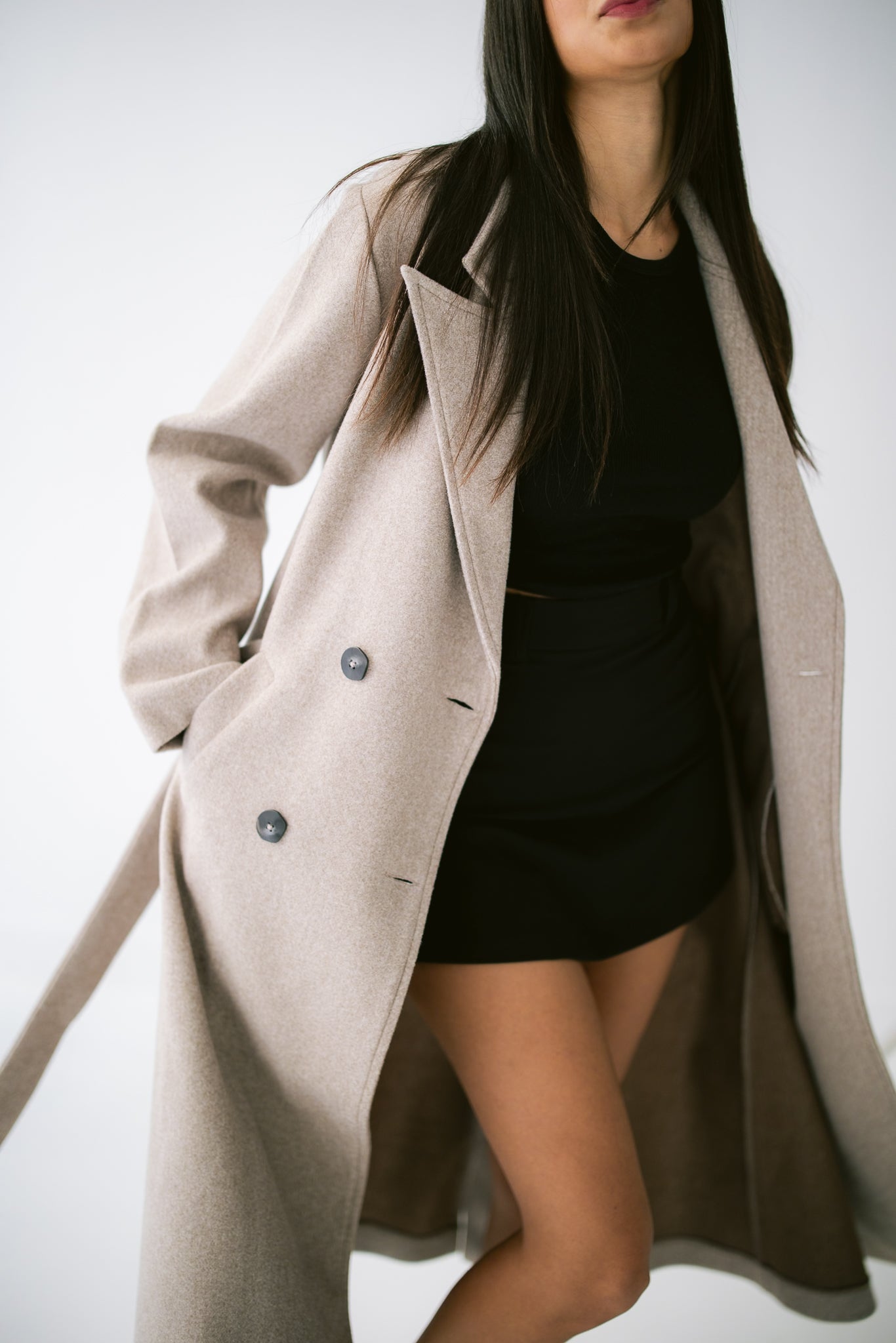 French Long Coat - Beige