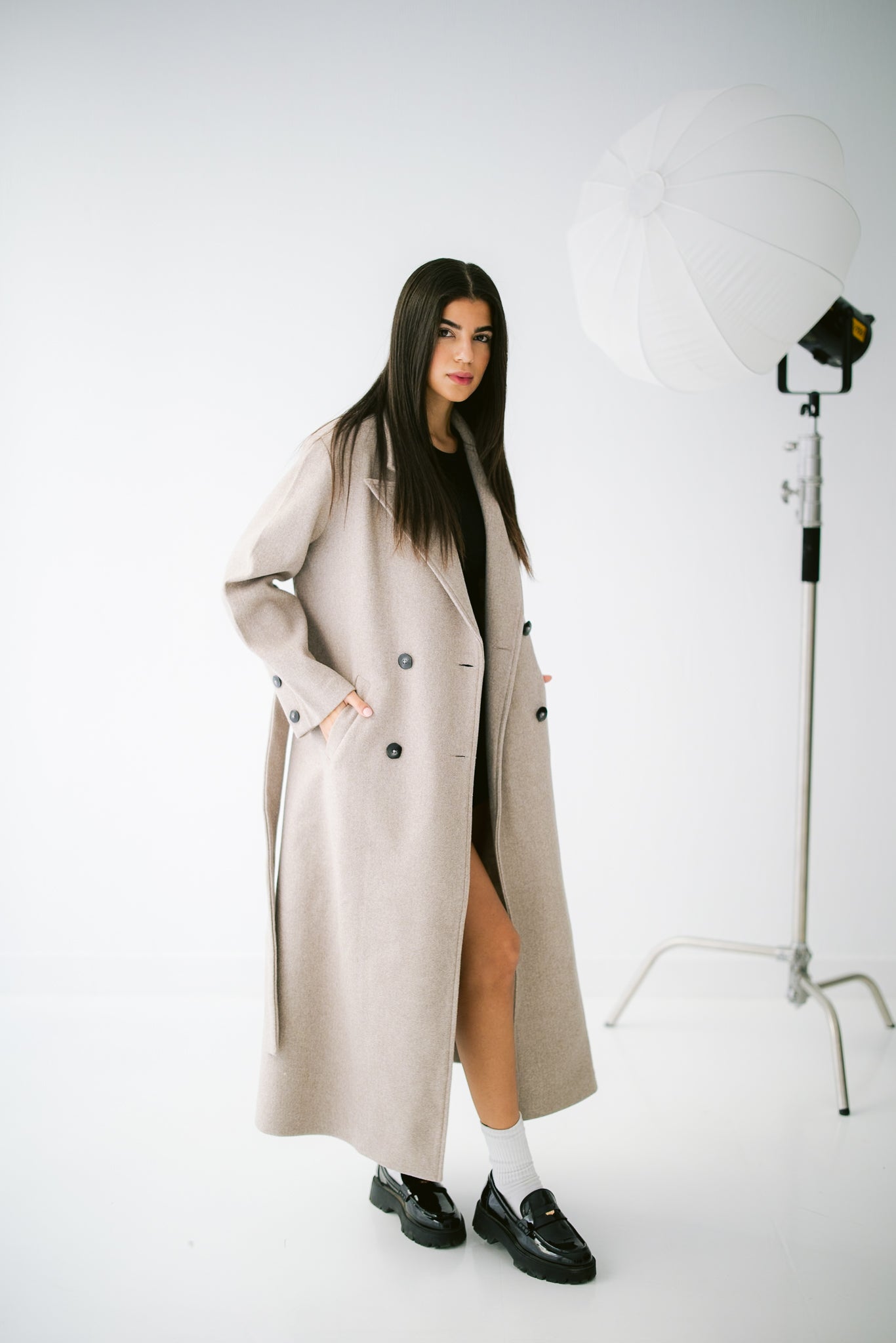 French Long Coat - Beige