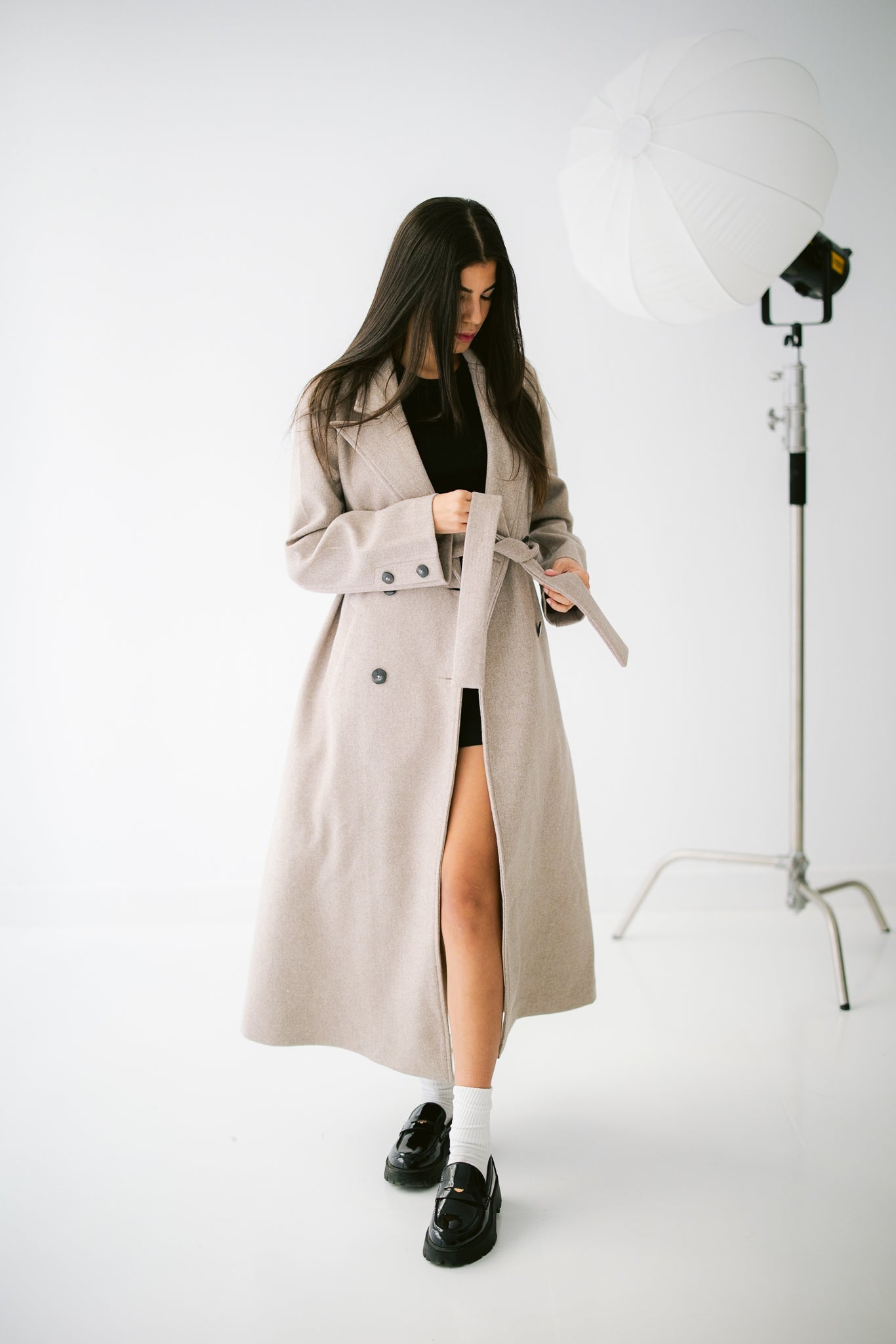 French Long Coat - Beige