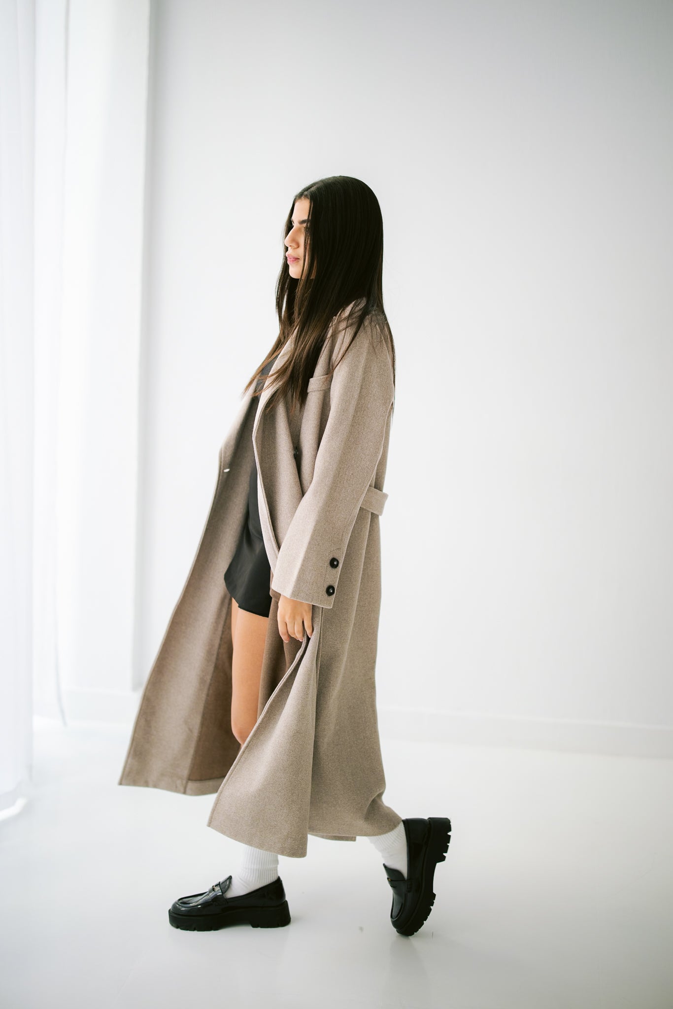 French Long Coat - Beige