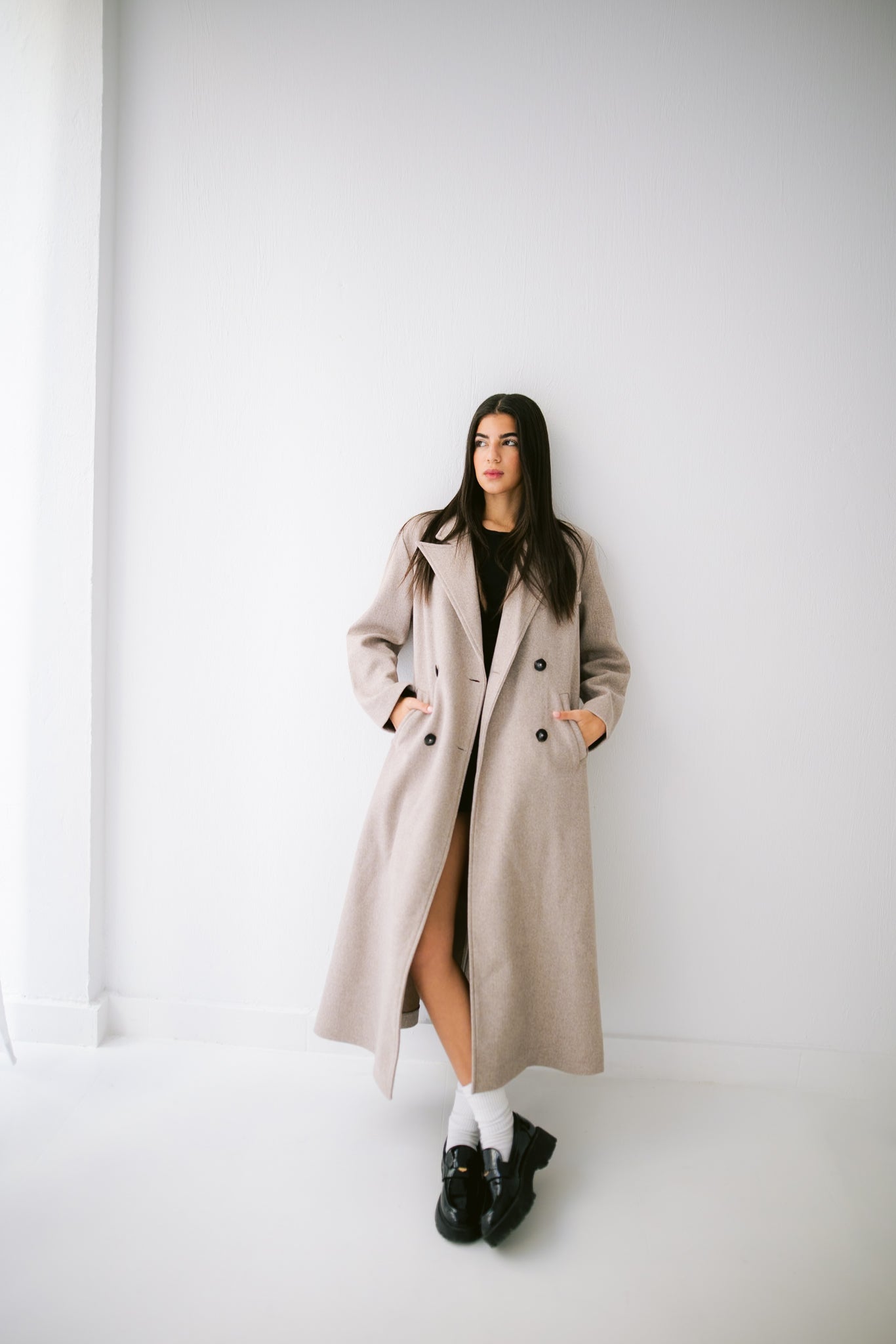 French Long Coat - Beige