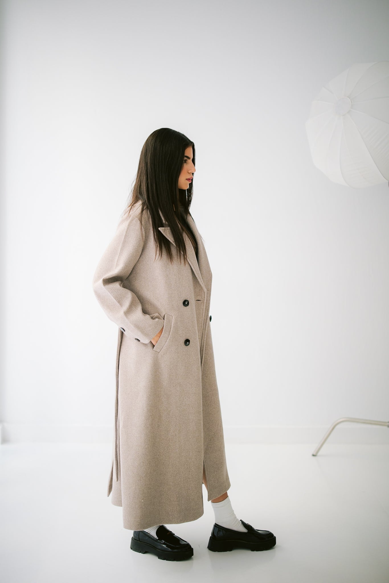 French Long Coat - Beige