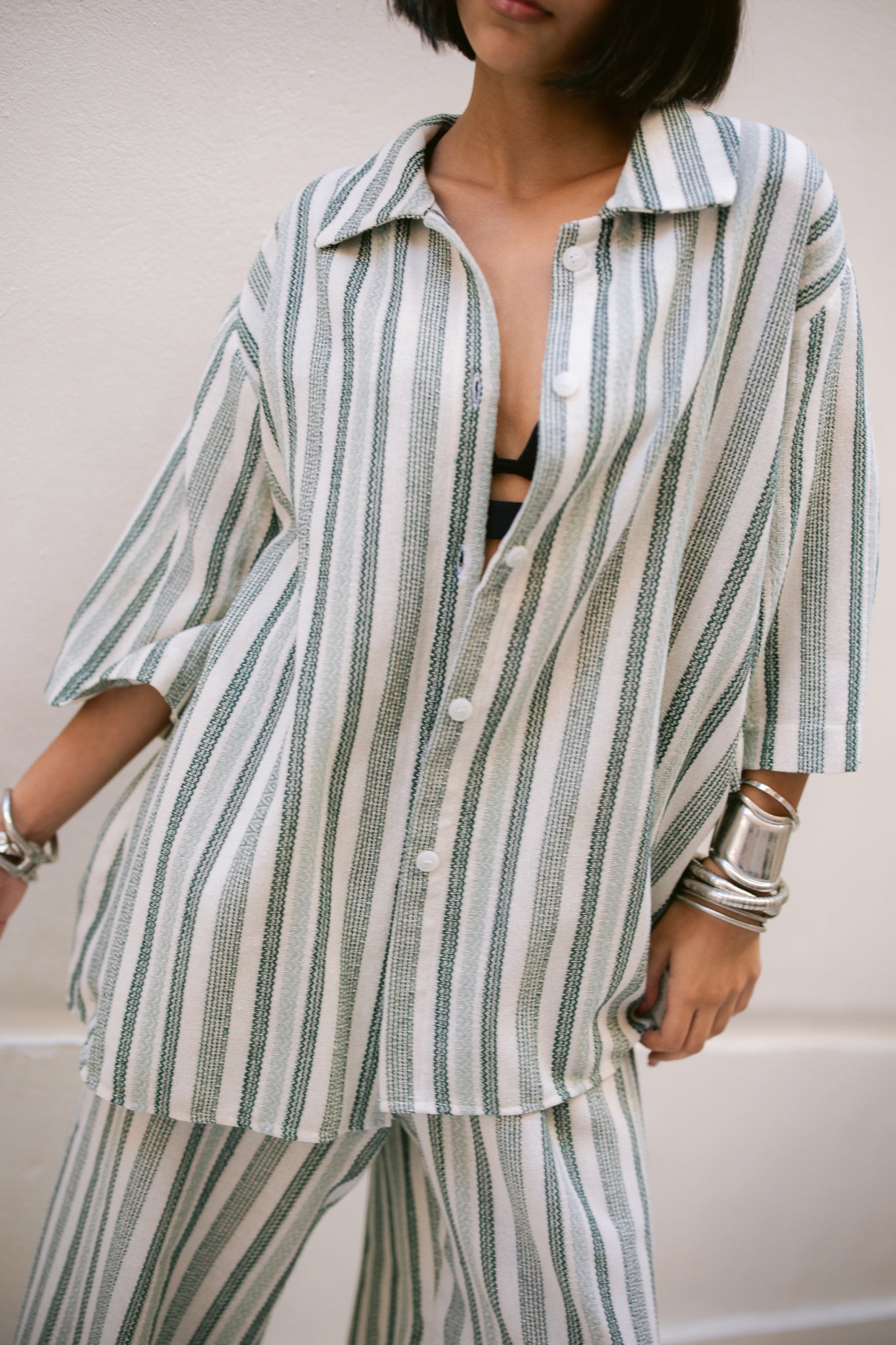 Striped Shirt -Green