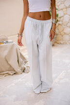 Textured Trousers - Light Blue