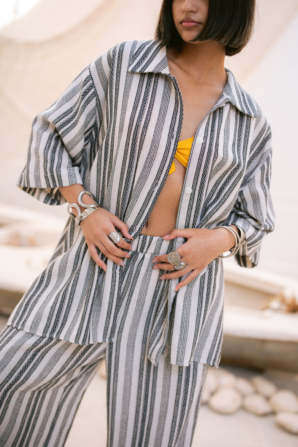 Striped Shirt - Black