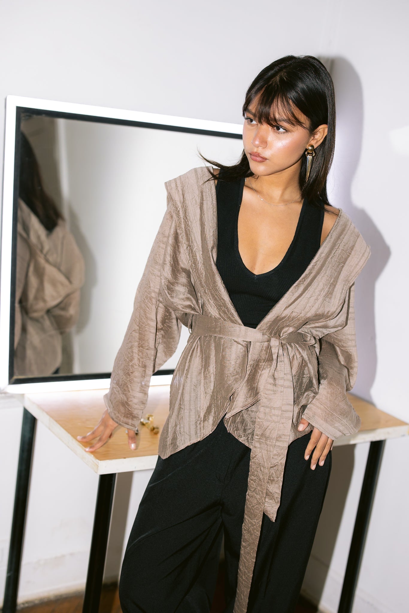 The Enara Kimono - Coffee