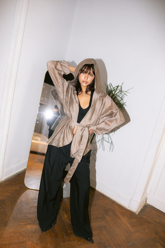 The Enara Kimono - Coffee