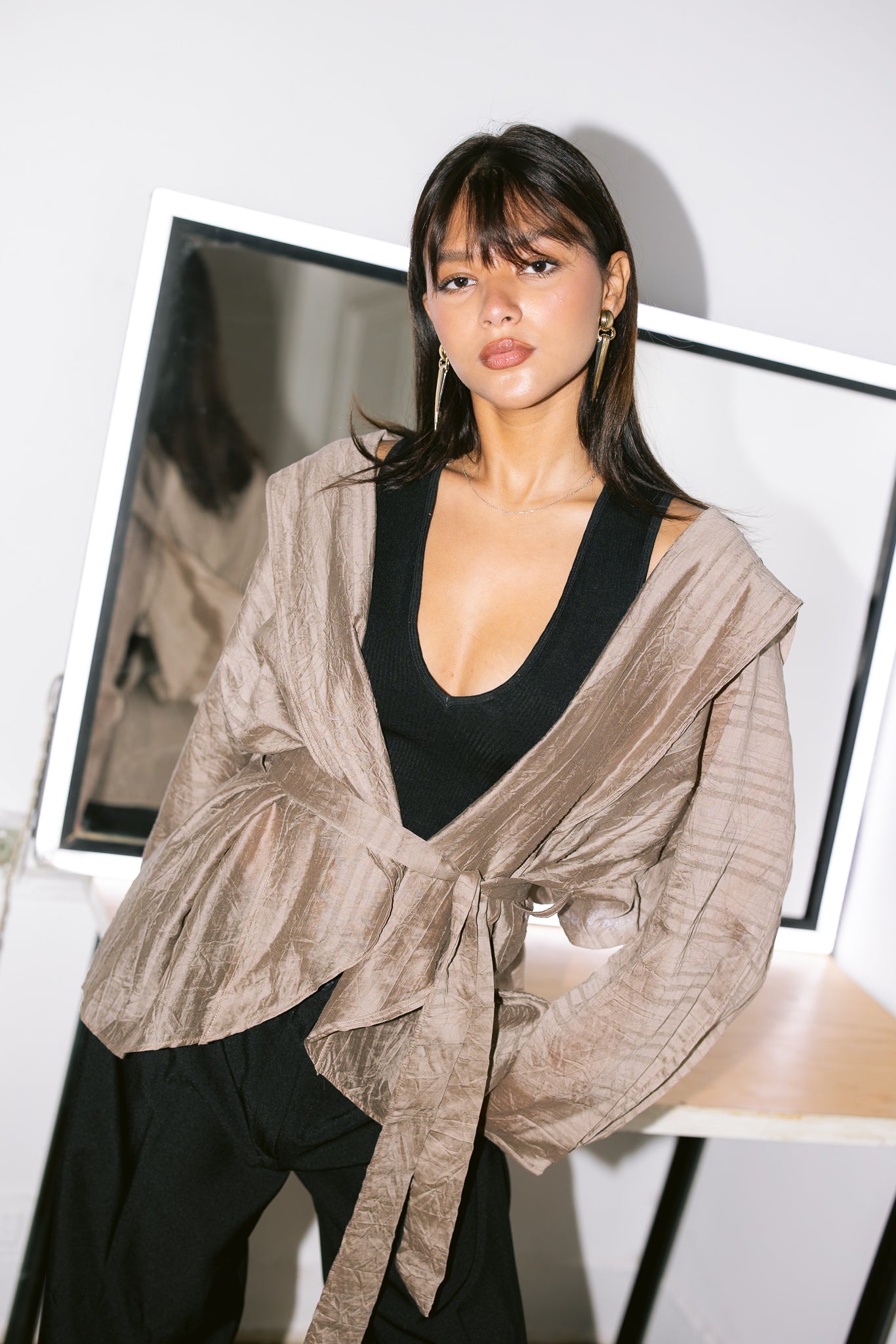 The Enara Kimono - Coffee