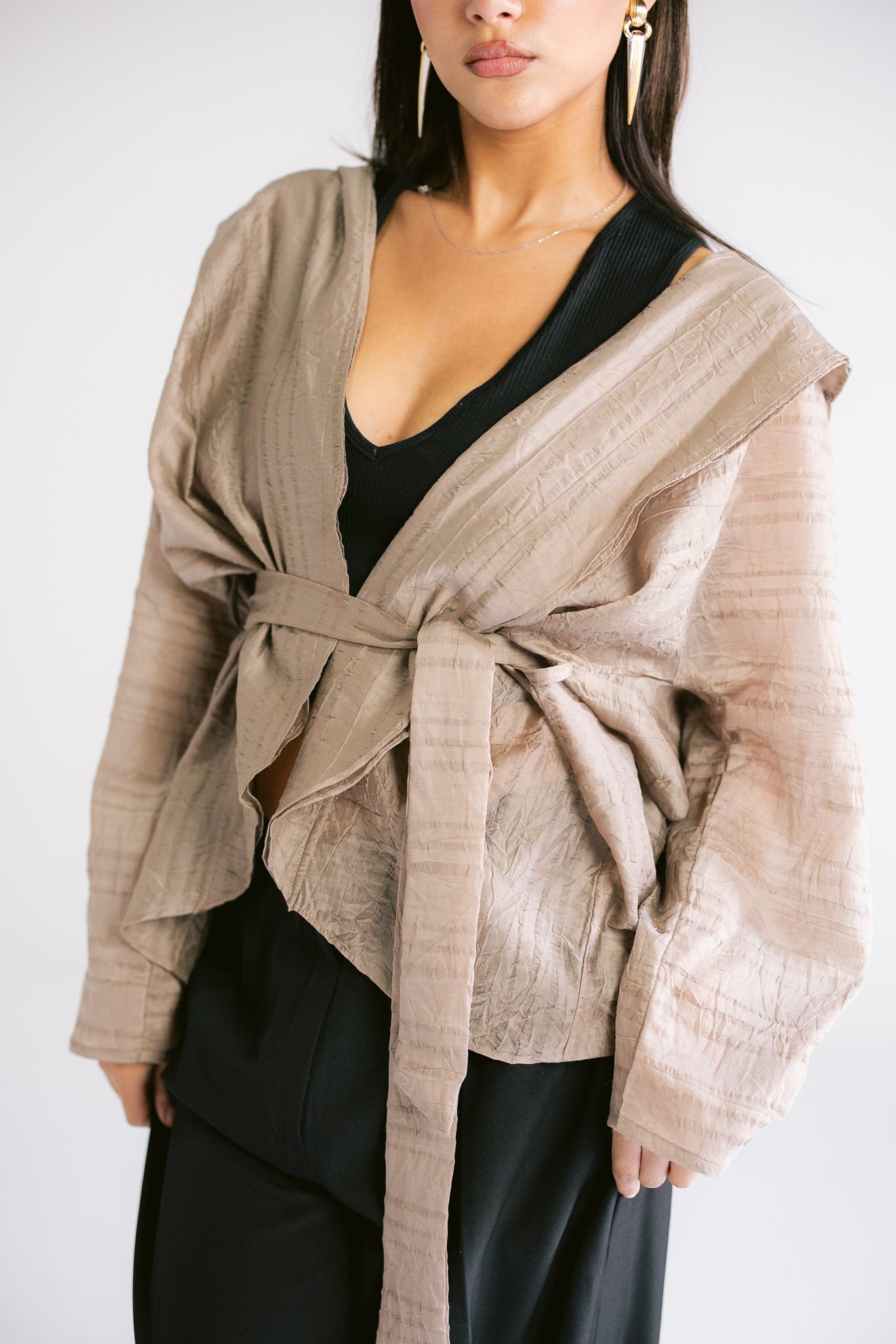 The Enara Kimono - Coffee
