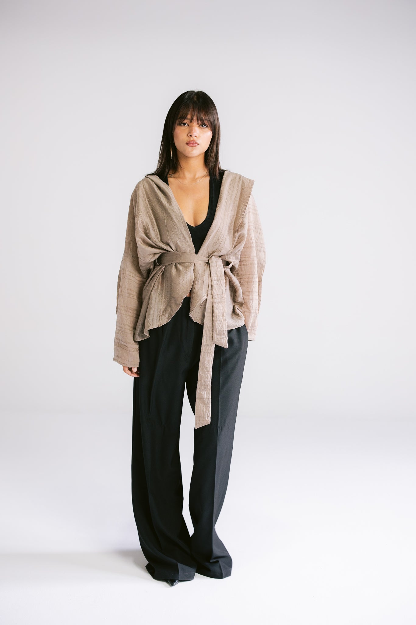 The Enara Kimono - Coffee