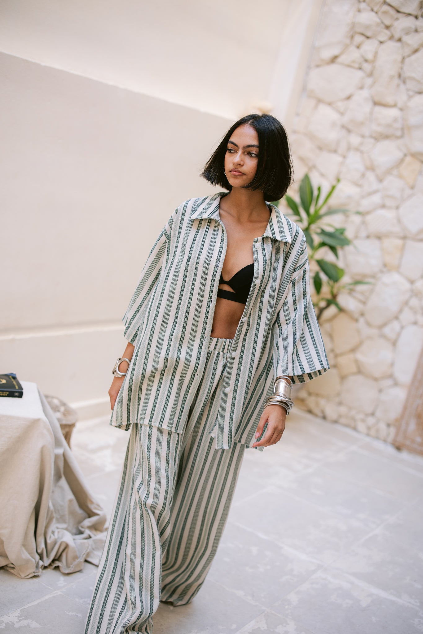 Striped Shirt -Green