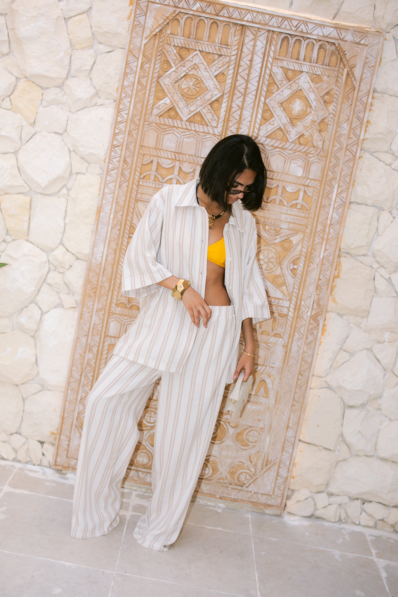 Striped Shirt - Beige