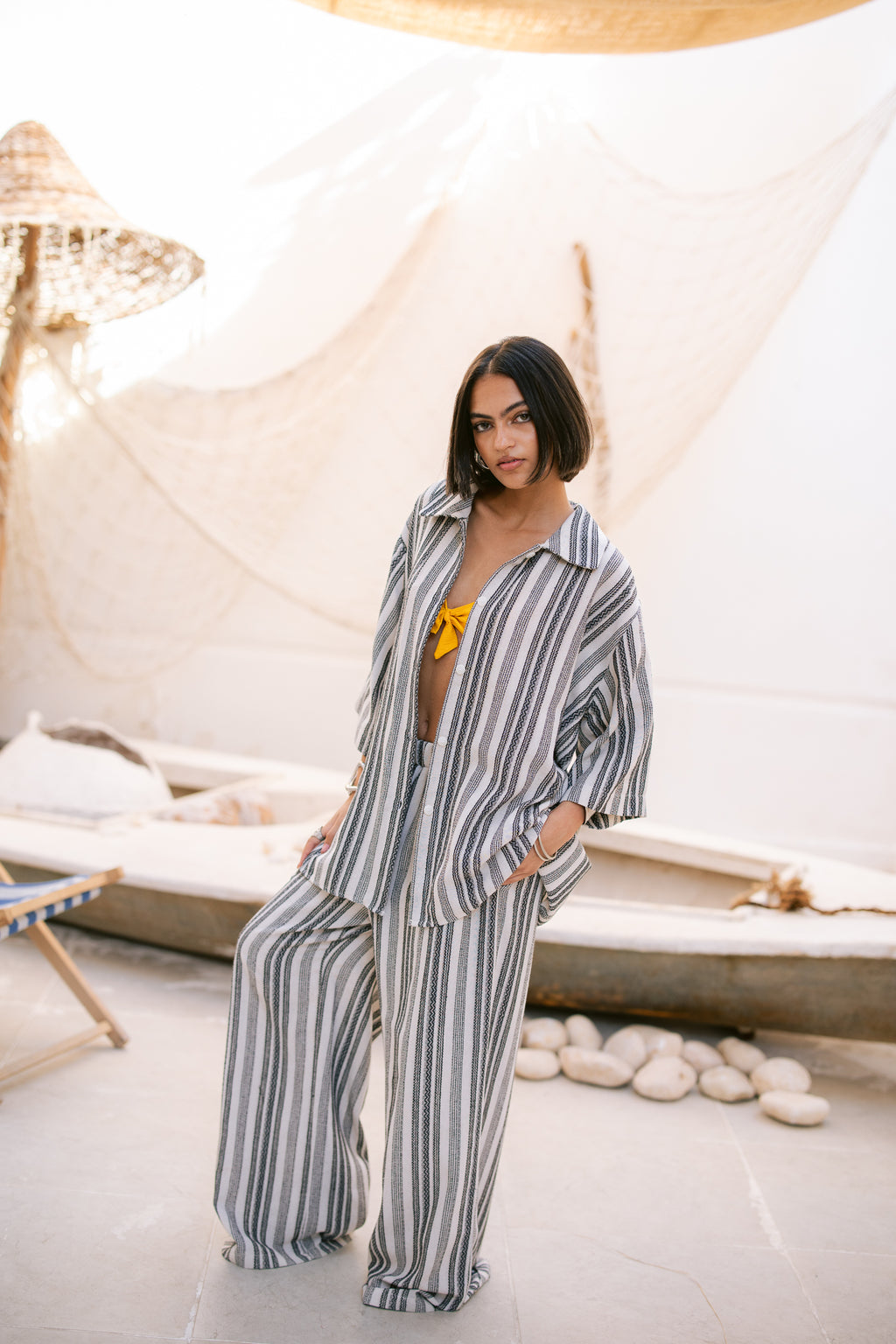 Striped Shirt - Black