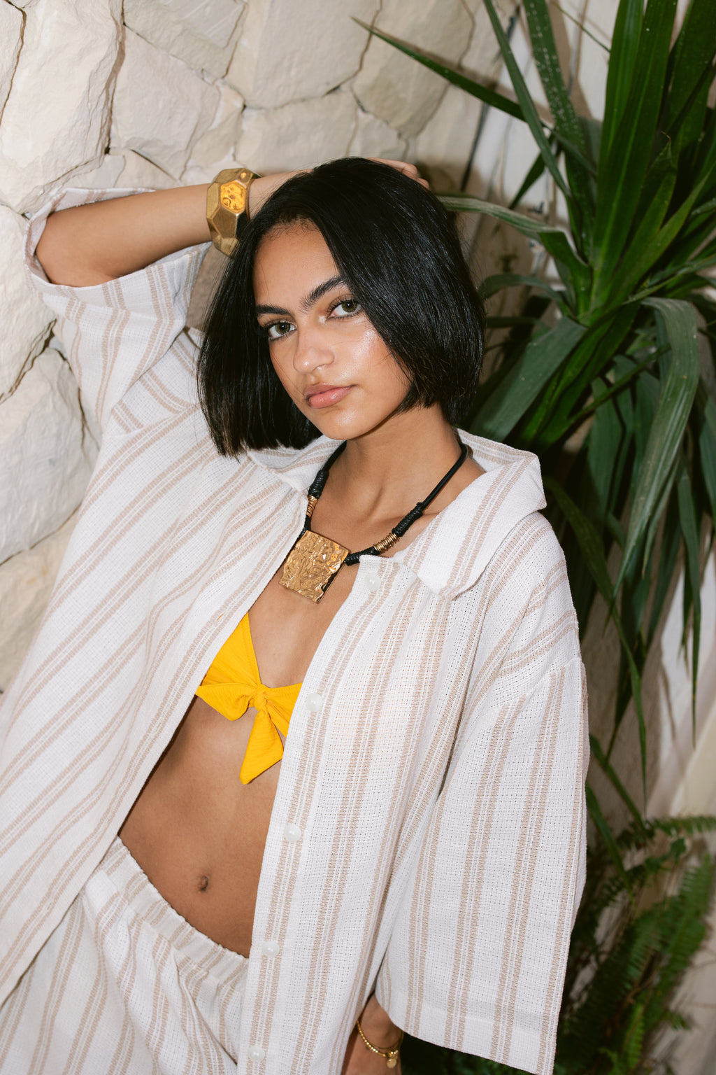 Striped Shirt - Beige